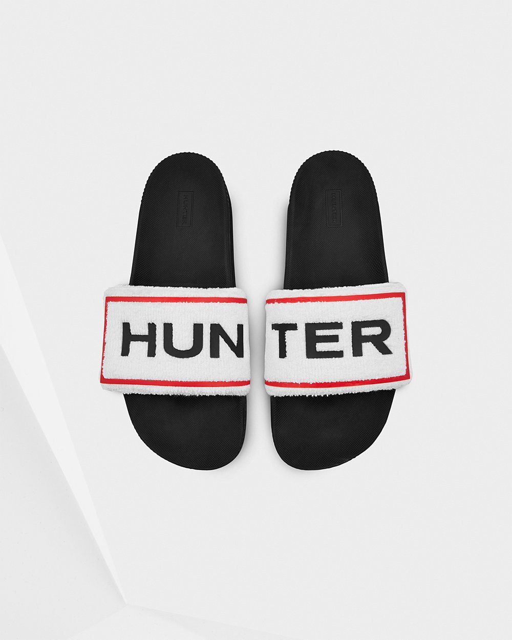 Hunter Brasil - Chinelos Hunter Masculina Pretas/Branco - Sapatos